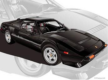 Ferrari 308 drawn by Greg Spradlin