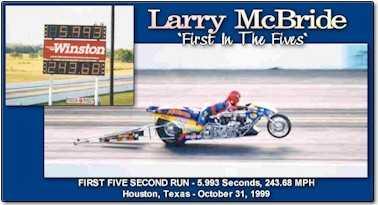 Larry McBride's first five-second ride