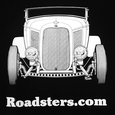 Black Roadsters.com T-shirt