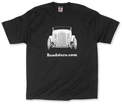 Black Roadsters.com T-shirt