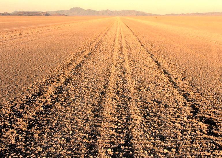 Tracks left by ThrustSSC